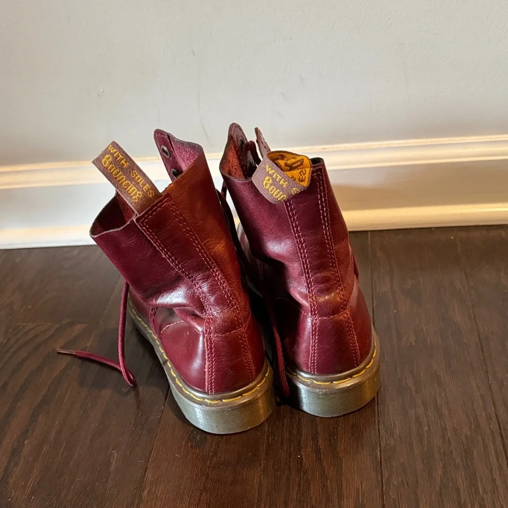 Burgundy Dr. Martens Pascal Boots - Picture 4 of 4